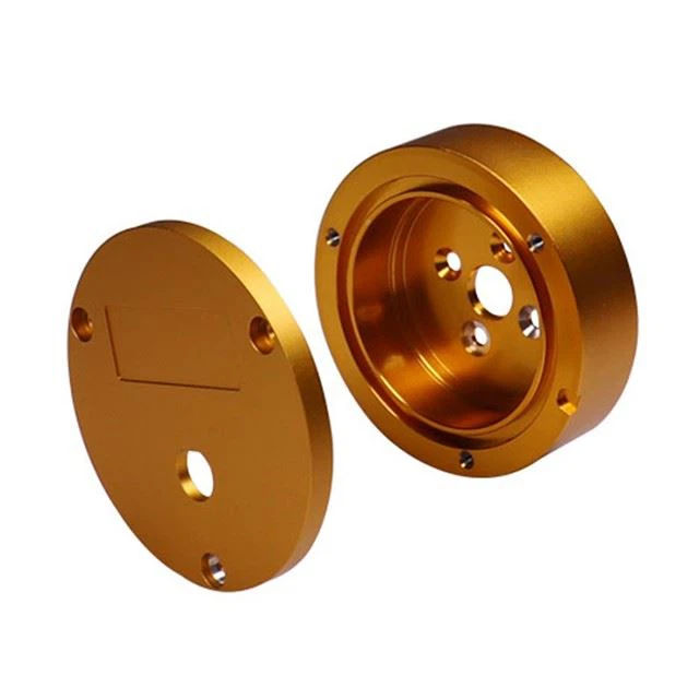 Anodized Golden Aluminum Part